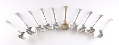 Lot 1316 - A GROUP OF ASSORTED SILVER TABLESPOONS, GEORGE III AND LATER