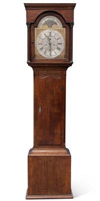 Lot 520 - AN 18TH CENTURY OAK EIGHT-DAY LONGCASE CLOCK, JAMES HEWITT, SUNDERLAND (1749-52)