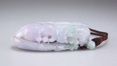 Lot 3057 - A CHINESE CARVED SMALL WHITE JADE 'DRAGON' BOULDER