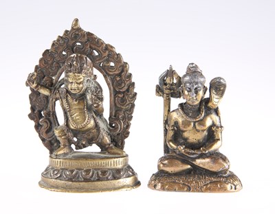 Lot 3107 - TWO TIBETAN SMALL BRONZES