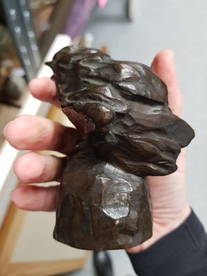 Lot 292 - FIRST HALF OF THE 20TH CENTURY, A CAST BRONZE GROUP OF A PAIR OF FLEDGING BIRD CHICKS