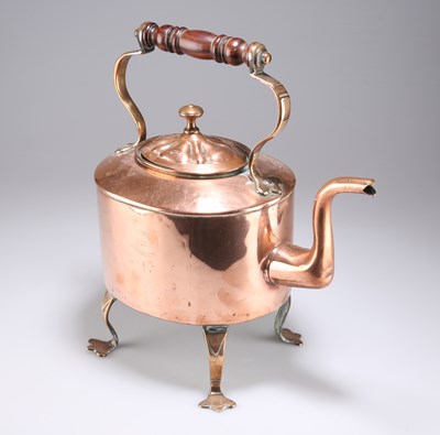 Lot 311 - A MID-19TH CENTURY COPPER KETTLE