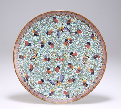 Lot 3035 - A CHINESE CLOISONNÉ DISH