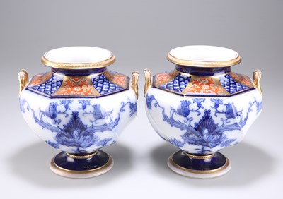 Lot 96 - A PAIR OF LATE 19TH CENTURY JAMES MACINTYRE & CO BURSLEM AURELIAN WARE PEDESTAL VASES