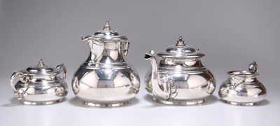 Lot 179 - AN EARLY GEORGE VI FOUR-PIECE SILVER TEA SERVICE