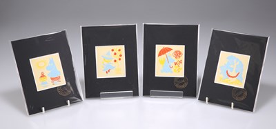 Lot 487 - A SET OF FOUR LIMITED EDITION MOOMIN MERCHANDISING PRINTS, 1956