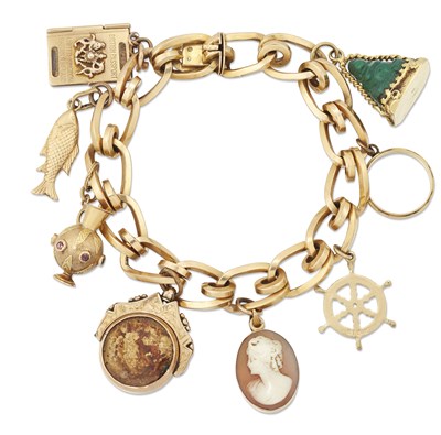 Lot 2339 - A FANCY CHARM BRACELET