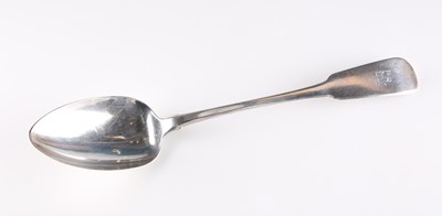 Lot 1040 - A GEORGE IV IRISH SILVER BASTING SPOON