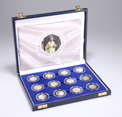 Lot 413 - THE 'CORONATION ANNIVERSARY SILVER PROOF COLLECTION, 1953-2003' COIN SET