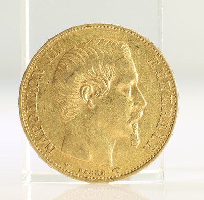 Lot 415 - 1855 FRENCH GOLD COIN, 20 FRANCS - NAPOLEON III BARE HEAD