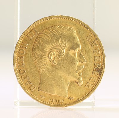 Lot 430 - 1859 FRENCH GOLD COIN, 20 FRANCS - NAPOLEON III BARE HEAD