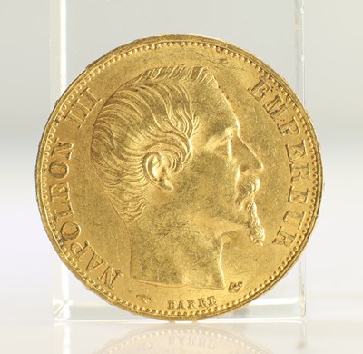 Lot 427 - 1858 FRENCH GOLD COIN, 20 FRANCS - NAPOLEON III BARE HEAD