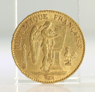 Lot 432 - 1878 FRENCH GOLD COIN, 20 FRANCS - GUARDIAN ANGEL