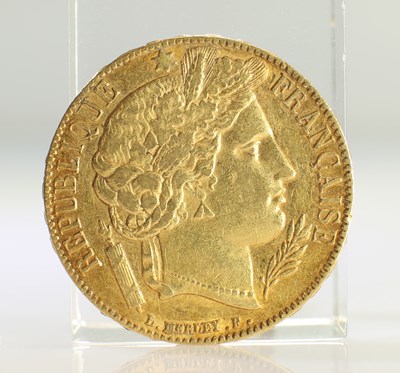 Lot 419 - 1851 FRENCH GOLD COIN, 20 FRANCS - CERES