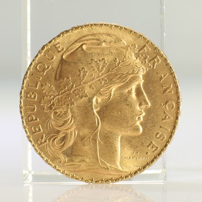 Lot 425 - 1913 FRENCH GOLD COIN, 20 FRANCS - MARIANNE ROOSTER