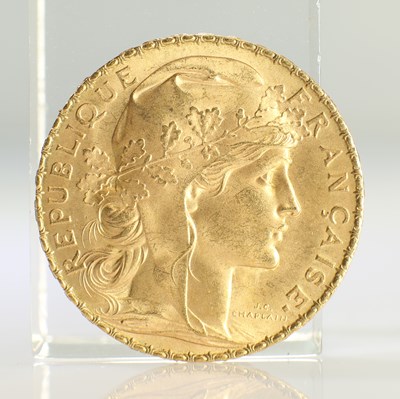 Lot 435 - 1910 FRENCH GOLD COIN, 20 FRANCS - MARIANNE ROOSTER