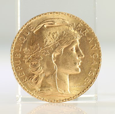 Lot 433 - 1909 FRENCH GOLD COIN, 20 FRANCS - MARIANNE ROOSTER