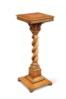 Lot 651 - A LATE VICTORIAN OAK PLANTSTAND, CIRCA 1900