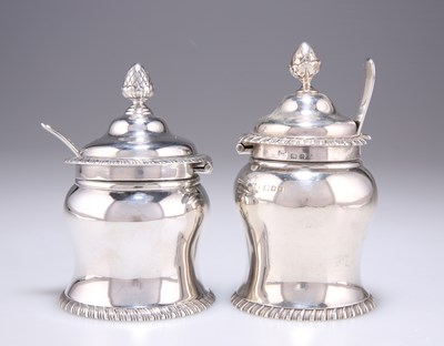 Lot 1273 - TWO GEORGE V SILVER MUSTARD POTS