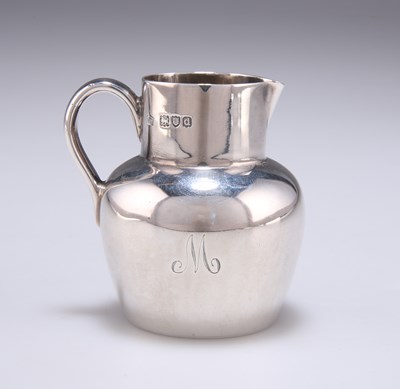 Lot 1327 - A LATE VICTORIAN SILVER MINIATURE CREAM JUG