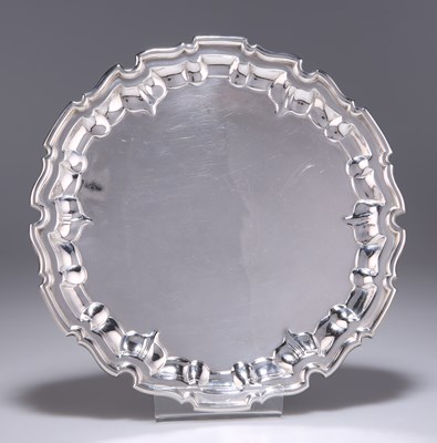 Lot 281 - A GEORGE V SILVER WAITER