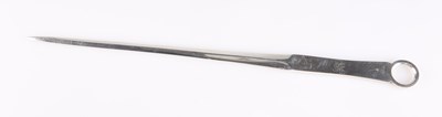 Lot 1244 - A VICTORIAN SILVER MEAT SKEWER