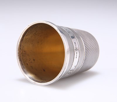 Lot 1090 - AN ELIZABETH II SILVER THIMBLE CUP