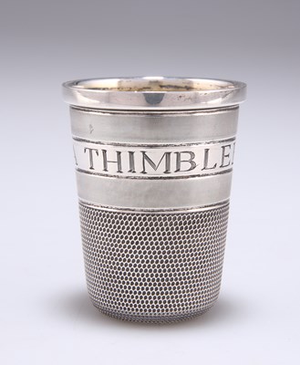 Lot 1090 - AN ELIZABETH II SILVER THIMBLE CUP