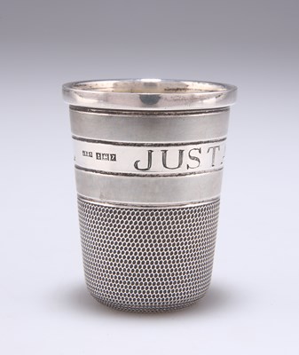 Lot 1090 - AN ELIZABETH II SILVER THIMBLE CUP