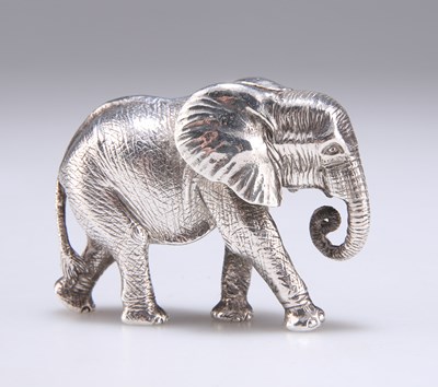 Lot 1143 - PATRICK MAVROS: A SILVER SCULPTURE OF A BOY CALF ELEPHANT, "HASHA"