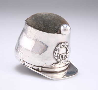 Lot 1184 - A RARE GEORGE V SILVER NOVELTY PIN-CUSHION