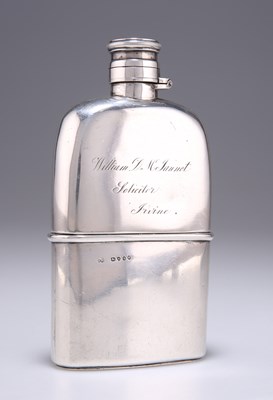 Lot 1095 - A VICTORIAN SILVER SPIRIT FLASK