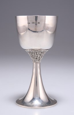 Lot 1215 - AN ELIZABETH II SILVER GOBLET