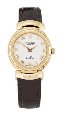 Lot 2090 - A LADY'S ROLEX CELLINI STRAP WATCH