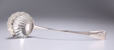 Lot 1166 - A GEORGE III SILVER SOUP LADLE