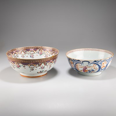 Lot 240 - TWO 18TH CENTURY CHINESE EXPORT BOWLS