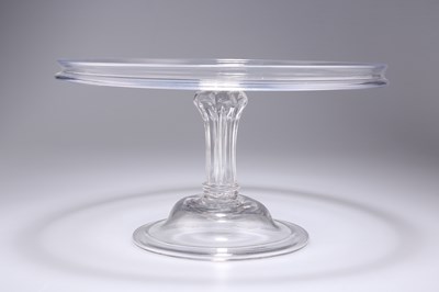 Lot 6 - A SILESIAN STEM GLASS TAZZA, CIRCA 1750