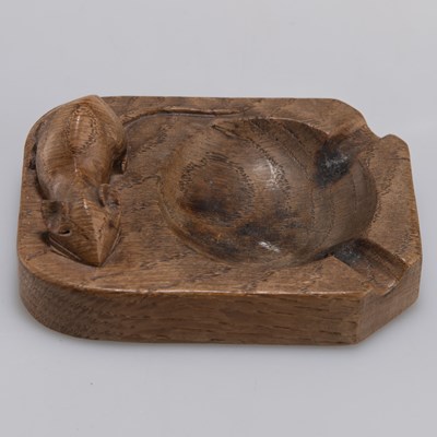 Lot 790 - ROBERT THOMPSON OF KILBURN, A MOUSEMAN OAK ASHTRAY