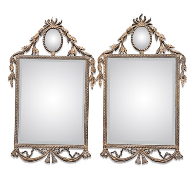 Lot 567 - A PAIR OF PERIOD STYLE GILT-COMPOSITION MIRRORS