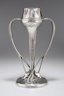 Lot 347 - ARCHIBALD KNOX (1864-1933) FOR LIBERTY & CO, A TUDRIC PEWTER TULIP VASE