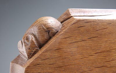 Lot 796 - ROBERT THOMPSON OF KILBURN, A MOUSEMAN OAK CHOPPING BOARD