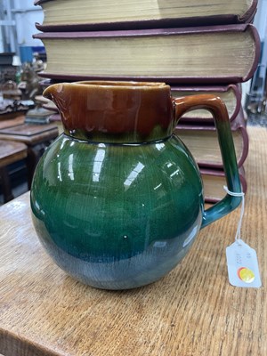 Lot 90 - CHRISTOPHER DRESSER (1834-1904) FOR LINTHORPE POTTERY, AN ART POTTERY JUG