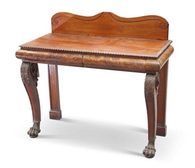 Lot 1215 - A GEORGE IV MAHOGANY CONSOLE TABLE