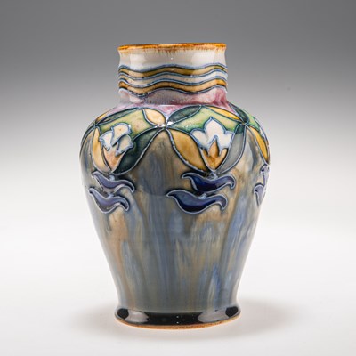 Lot 133 - HARRY SIMEON FOR ROYAL DOULTON, A 20TH CENTURY STONEWARE VASE