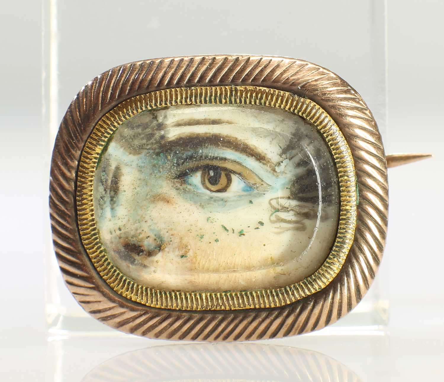 Lot 388 - AN EARLY 19TH CENTURY EYE MINIATURE