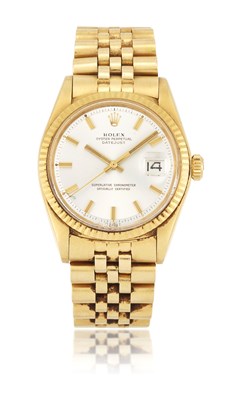 Lot 2287 - AN 18 CARAT GOLD ROLEX OYSTER DATEJUST BRACELET WATCH