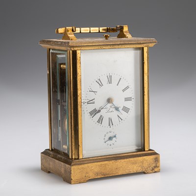 Lot 522 - A BRASS-CASED REPEATER CARRIAGE CLOCK, SIGNED CHARLES FRODSHAM, LONDON