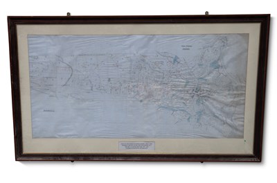 Lot 486 - A FRAMED PLAN OF ROMALDKIRK (COUNTY DURHAM), CIRCA 1800