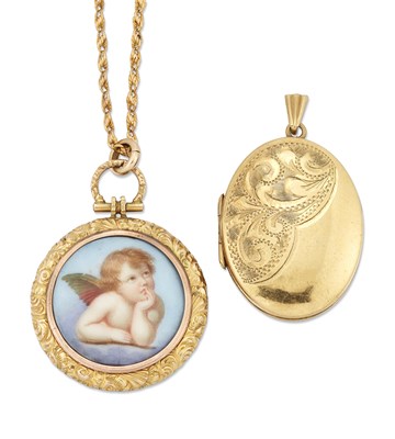 Lot 2272 - TWO VICTORIAN LOCKET PENDANTS