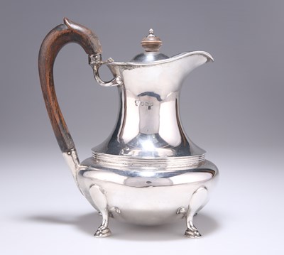 Lot 278 - A GEORGE V SILVER HOT WATER JUG